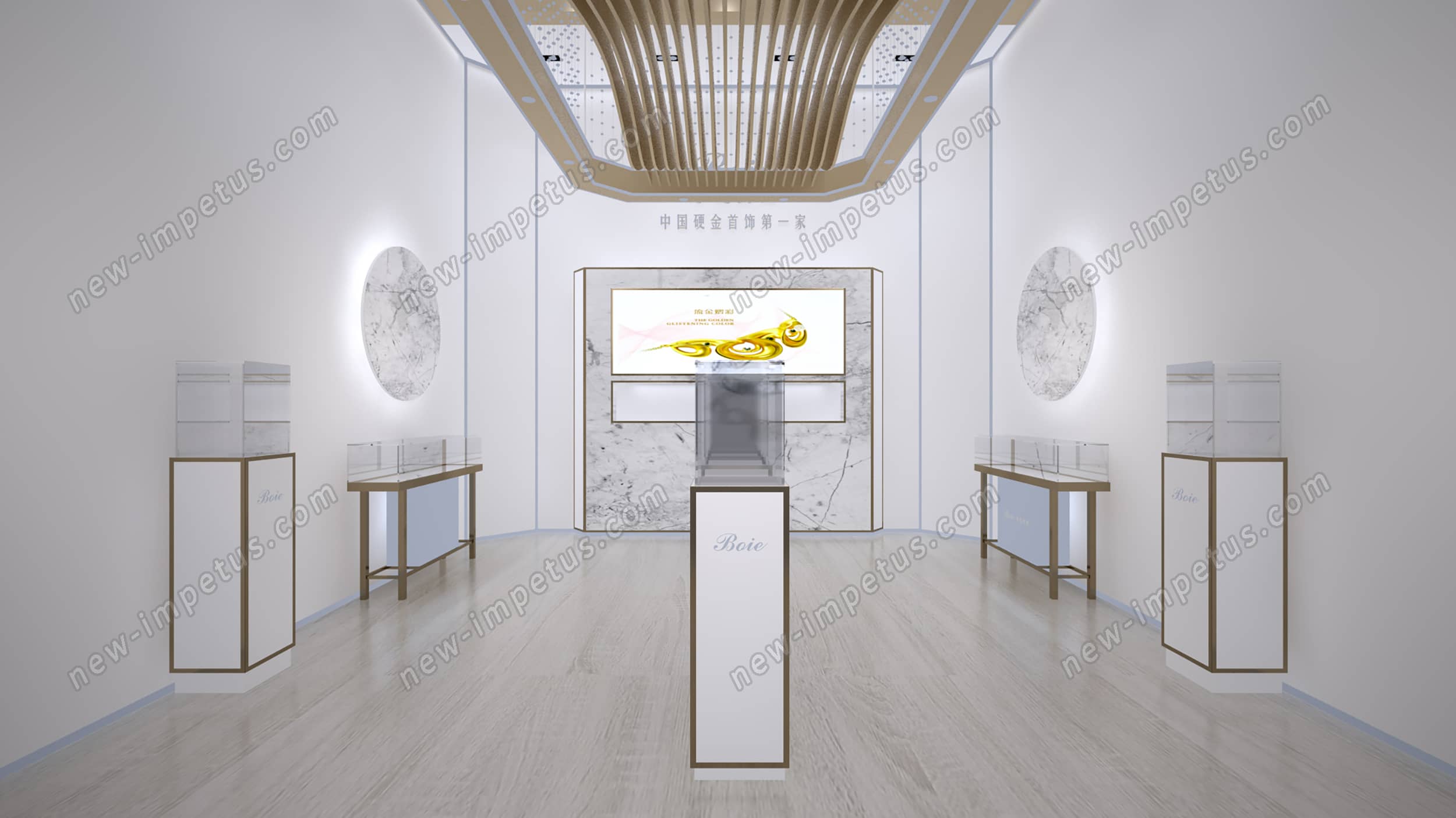 深圳珠寶展博藝黃金展臺(tái)設(shè)計(jì)搭建(圖7)