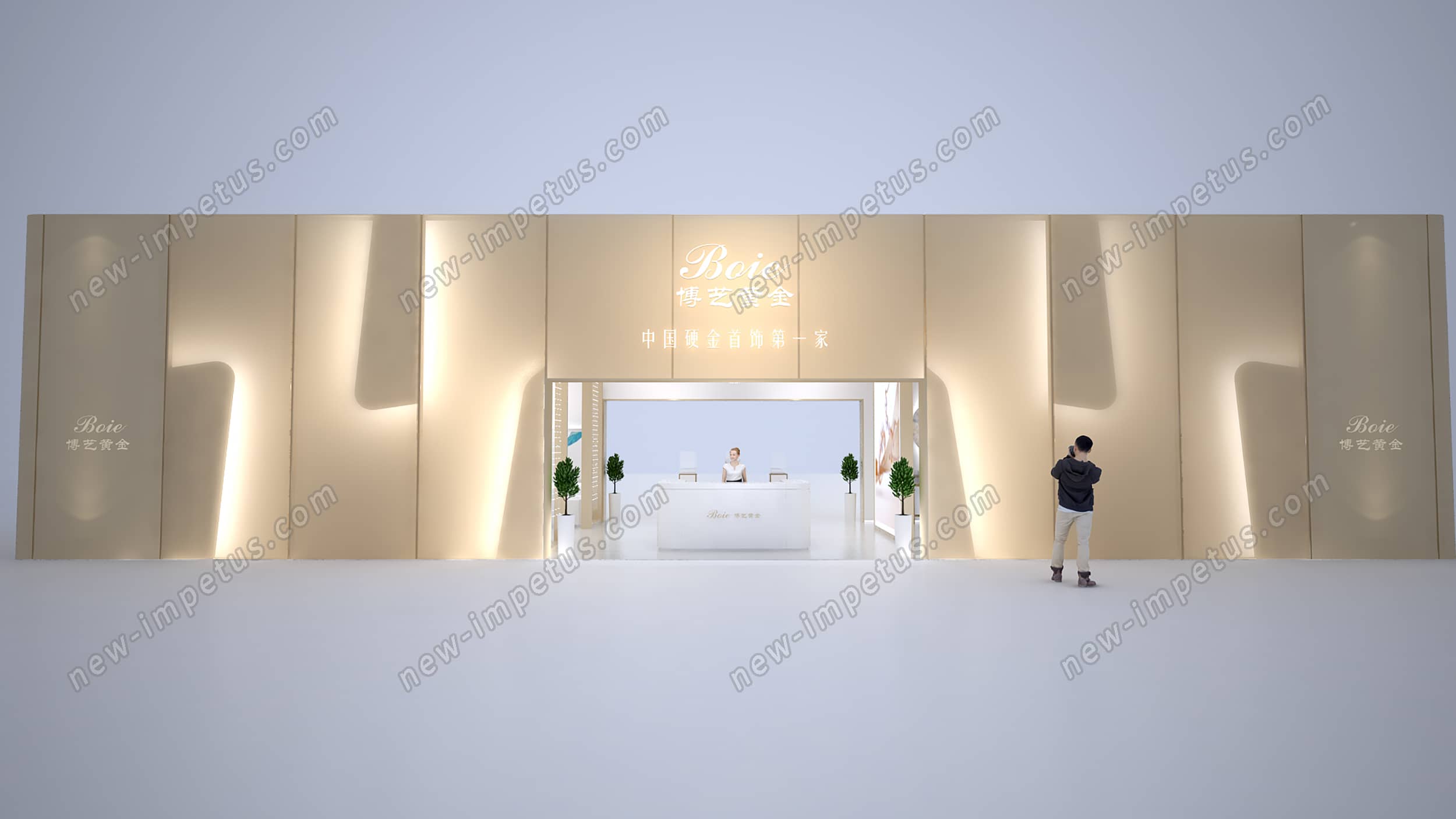 深圳珠寶展博藝黃金展臺(tái)設(shè)計(jì)搭建(圖2)
