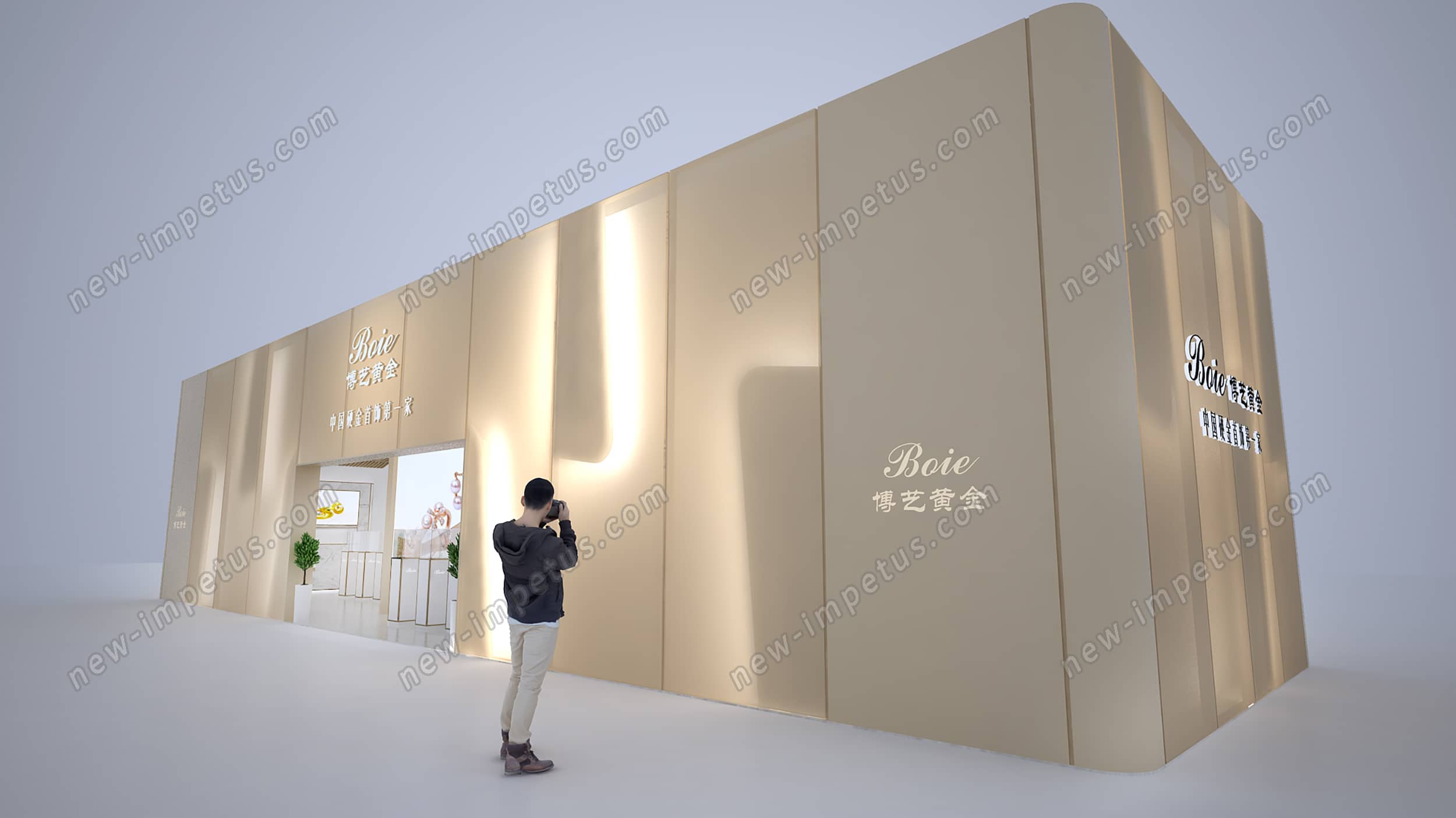 深圳珠寶展博藝黃金展臺(tái)設(shè)計(jì)搭建(圖4)