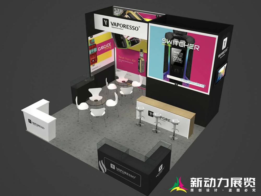 德國(guó)斯圖加特電子煙展（The Hall of Vape）麥克韋爾展臺(tái)搭建設(shè)計(jì)(圖1)